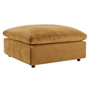 Down filled overstuffed performance velvet 4-piece sectional sofa in cognac by Modway additional picture 8