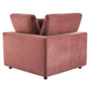 Down filled overstuffed performance velvet 5-piece sectional sofa in dusty rose by Modway additional picture 4