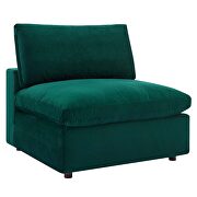 Down filled overstuffed performance velvet 5-piece sectional sofa in green by Modway additional picture 2
