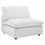 Down filled overstuffed performance velvet 5-piece sectional sofa in white additional photo 2 of 12