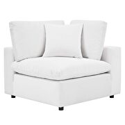 Down filled overstuffed performance velvet 5-piece sectional sofa in white additional photo 5 of 12