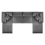 Down filled overstuffed performance velvet 6-piece sectional sofa in gray by Modway additional picture 9