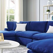 Down filled overstuffed performance velvet 6-piece sectional sofa in navy by Modway additional picture 11