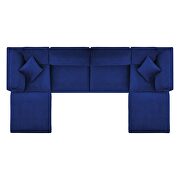 Down filled overstuffed performance velvet 6-piece sectional sofa in navy by Modway additional picture 9