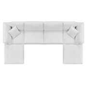 Down filled overstuffed performance velvet 6-piece sectional sofa in white by Modway additional picture 9