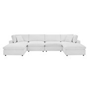 Down filled overstuffed performance velvet 6-piece sectional sofa in white by Modway additional picture 10