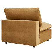 Down filled overstuffed performance velvet 5-piece sectional sofa in cognac additional photo 3 of 10