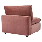 Down filled overstuffed performance velvet 5-piece sectional sofa in dusty rose additional photo 3 of 10