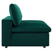 Down filled overstuffed performance velvet 6-piece sectional sofa in green additional photo 4 of 10