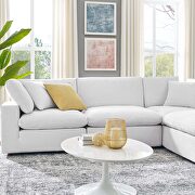 Down filled overstuffed performance velvet 6-piece sectional sofa in white by Modway additional picture 11