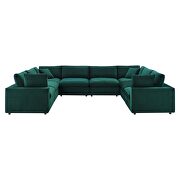 Down filled overstuffed performance velvet 8-piece sectional sofa in green by Modway additional picture 10