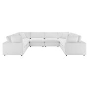 Down filled overstuffed performance velvet 8-piece sectional sofa in white by Modway additional picture 10