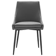 Vegan leather dining chairs - set of 2 in black gray by Modway additional picture 3