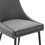 Vegan leather dining chairs - set of 2 in black gray by Modway additional picture 6