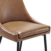 Vegan leather dining chairs - set of 2 in black tan by Modway additional picture 6