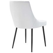Vegan leather dining chairs - set of 2 in black white additional photo 4 of 7