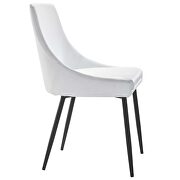 Vegan leather dining chairs - set of 2 in black white additional photo 5 of 7
