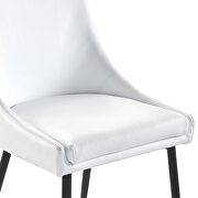 Vegan leather dining chairs - set of 2 in black white by Modway additional picture 6