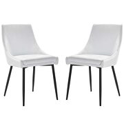 Vegan leather dining chairs - set of 2 in black white by Modway additional picture 8