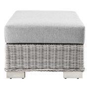 Outdoor patio wicker rattan ottoman in light gray/ gray by Modway additional picture 3