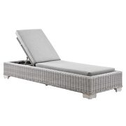 Outdoor patio wicker rattan chaise lounge in light gray/ gray by Modway additional picture 2