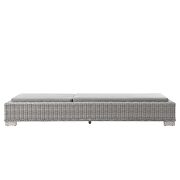 Outdoor patio wicker rattan chaise lounge in light gray/ gray by Modway additional picture 4
