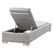 Outdoor patio wicker rattan chaise lounge in light gray/ gray by Modway additional picture 6