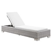 Outdoor patio wicker rattan chaise lounge in light gray/ white by Modway additional picture 2