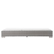 Outdoor patio wicker rattan chaise lounge in light gray/ white by Modway additional picture 4