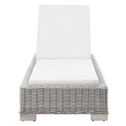 Outdoor patio wicker rattan chaise lounge in light gray/ white by Modway additional picture 7