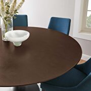 Wood dining table in black cherry walnut additional photo 2 of 5