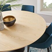 Wood dining table in black natural by Modway additional picture 2