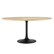 Wood dining table in black natural by Modway additional picture 3