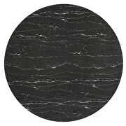 Artificial marble dining table in black by Modway additional picture 4