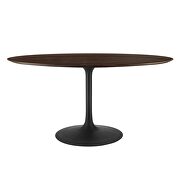 Wood oval dining table in black cherry walnut by Modway additional picture 3
