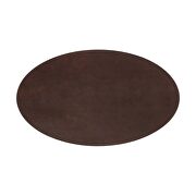 Wood oval dining table in black cherry walnut additional photo 5 of 7