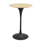 Wood bar table in black natural by Modway additional picture 6