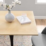Square wood bar table in black natural by Modway additional picture 3
