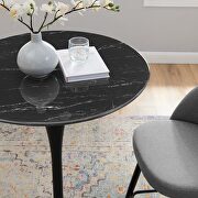 Artificial marble bar table in black by Modway additional picture 3