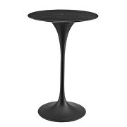 Artificial marble bar table in black by Modway additional picture 6