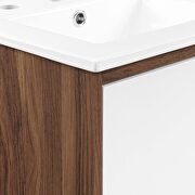 Bathroom vanity in walnut white by Modway additional picture 4