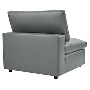 Down filled overstuffed vegan leather 3-seater sofa in gray by Modway additional picture 6