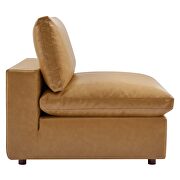 Down filled overstuffed vegan leather 3-seater sofa in tan by Modway additional picture 7