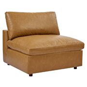 Down filled overstuffed vegan leather 3-seater sofa in tan by Modway additional picture 8