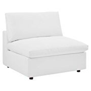 Down filled overstuffed vegan leather 4-piece sectional sofa in white by Modway additional picture 8
