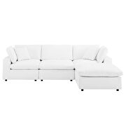 Down filled overstuffed vegan leather 4-piece sectional sofa in white by Modway additional picture 9
