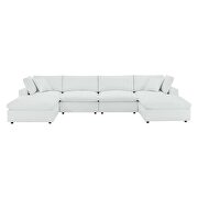 Down filled overstuffed vegan leather 6-piece sectional sofa in white by Modway additional picture 10