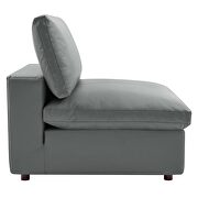 Down filled overstuffed vegan leather 5-piece sectional sofa in gray by Modway additional picture 7