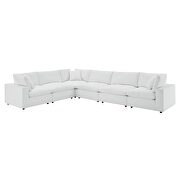 Down filled overstuffed vegan leather 6-piece sectional sofa in white by Modway additional picture 10