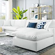 Down filled overstuffed vegan leather 7-piece sectional sofa in white by Modway additional picture 11